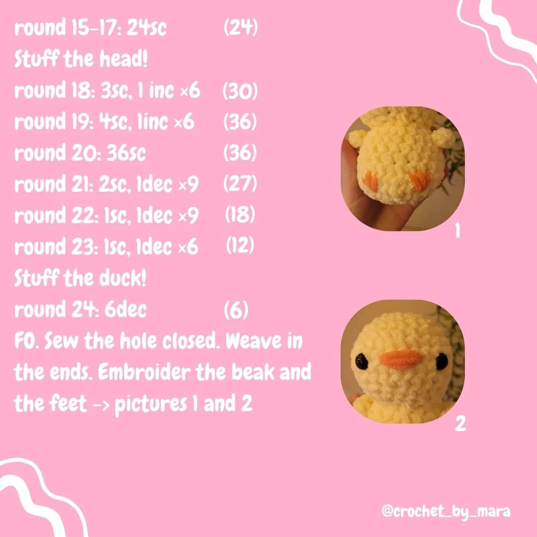 FREE CROCHET PATTERN - duck with strawberry hat 🐥🍓