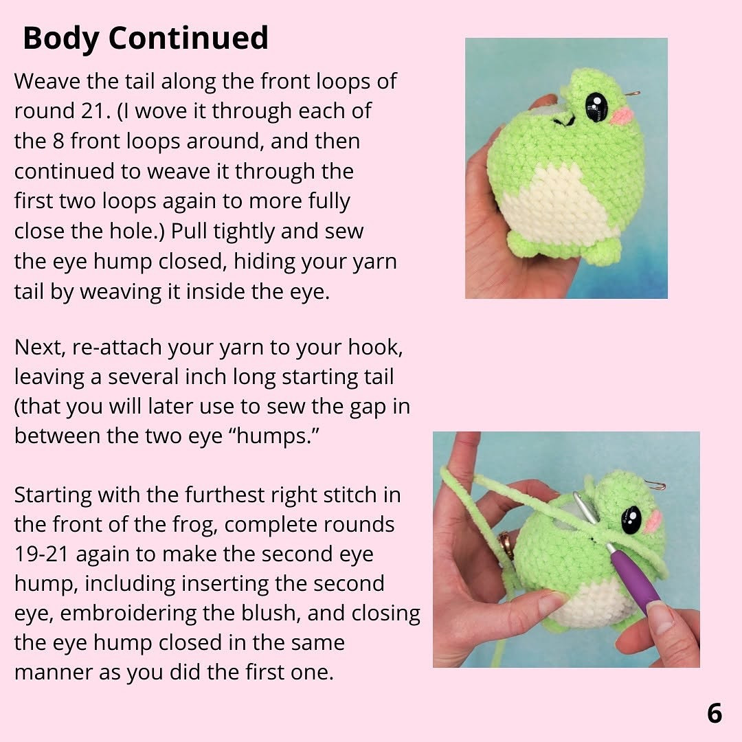 free crochet pattern frog with heart