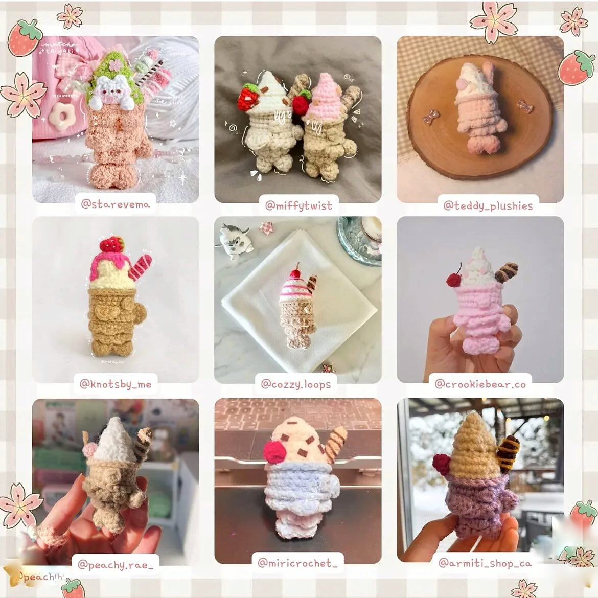 FREE CROCHET PATTERN TAIYAKI ICE CREAM