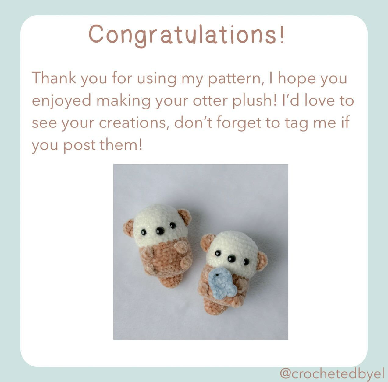 🦦 Free Low-Sew Otter Pattern 🦦