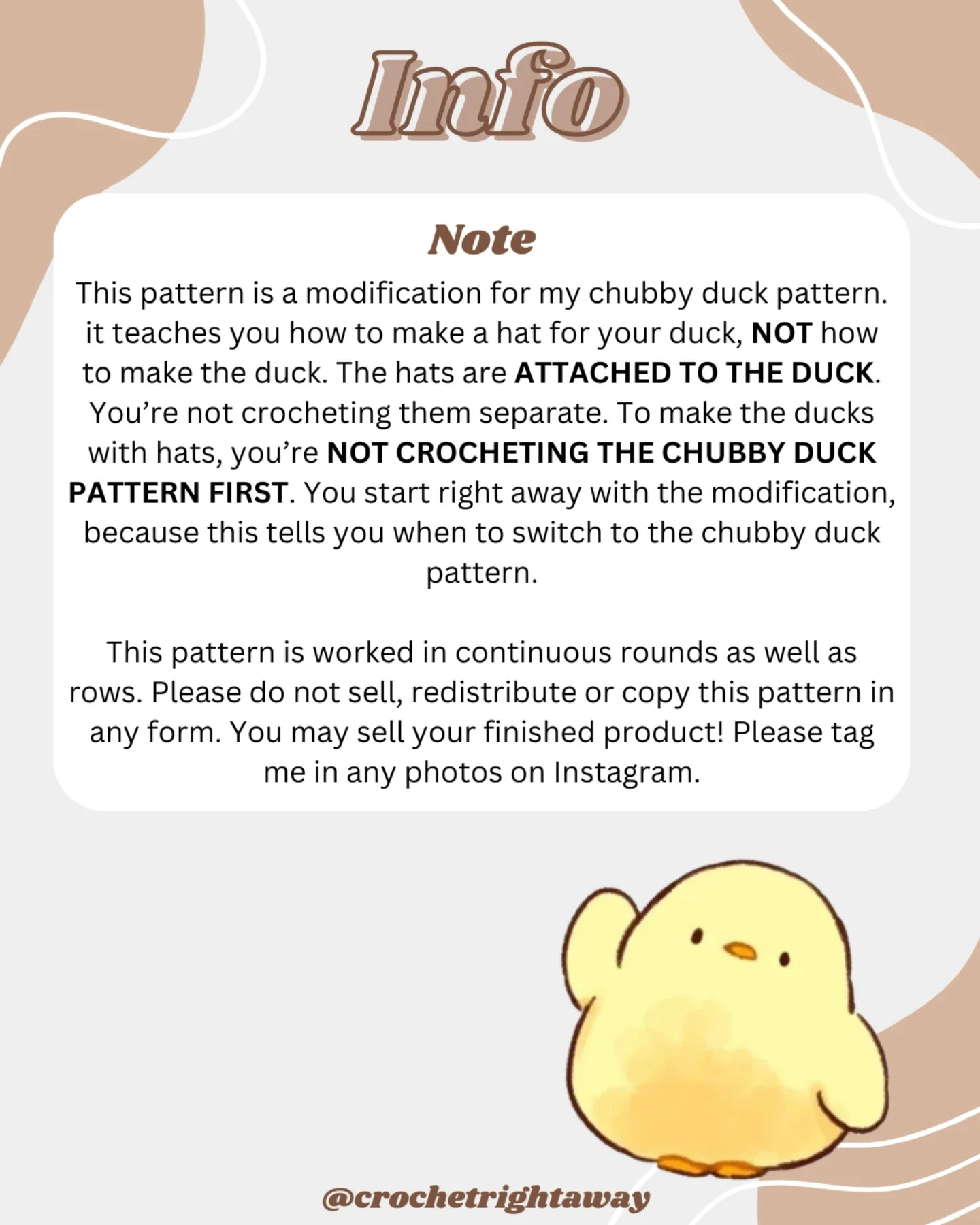 FREE MODIFICATION - Chubby duck animal hats💗