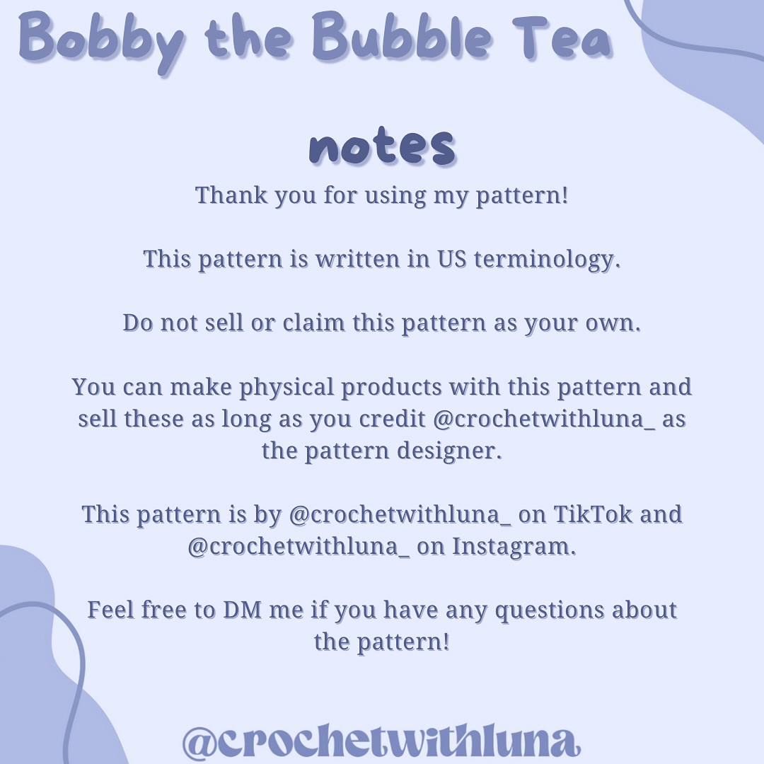 free no sew pattern bobby the bubble tea