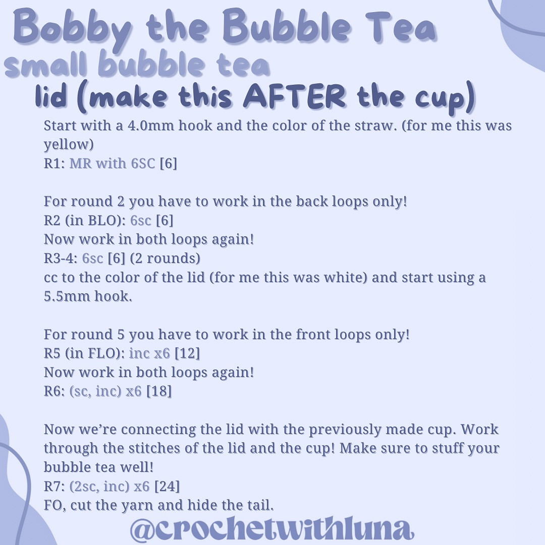 free no sew pattern bobby the bubble tea