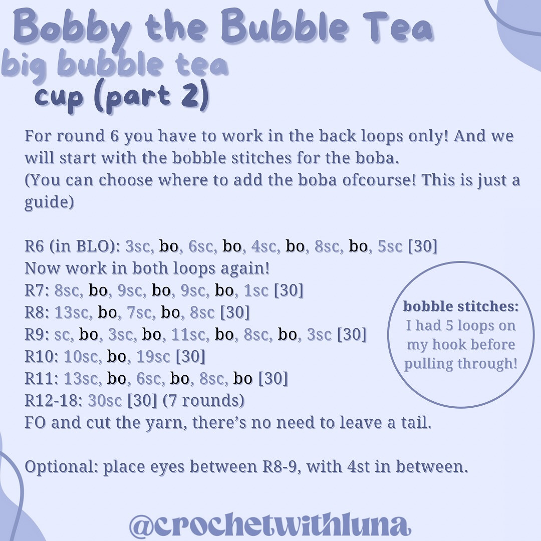 free no sew pattern bobby the bubble tea