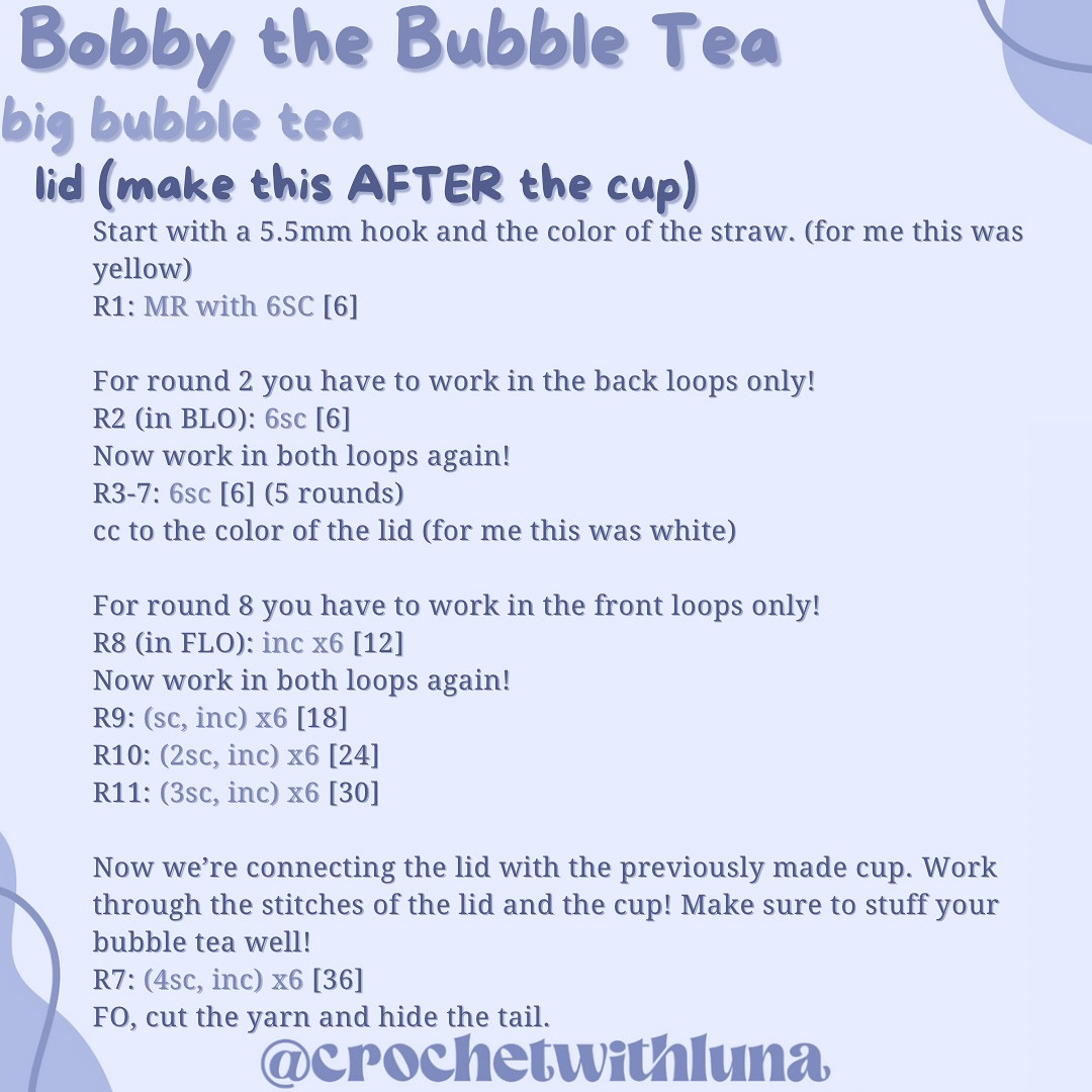 free no sew pattern bobby the bubble tea