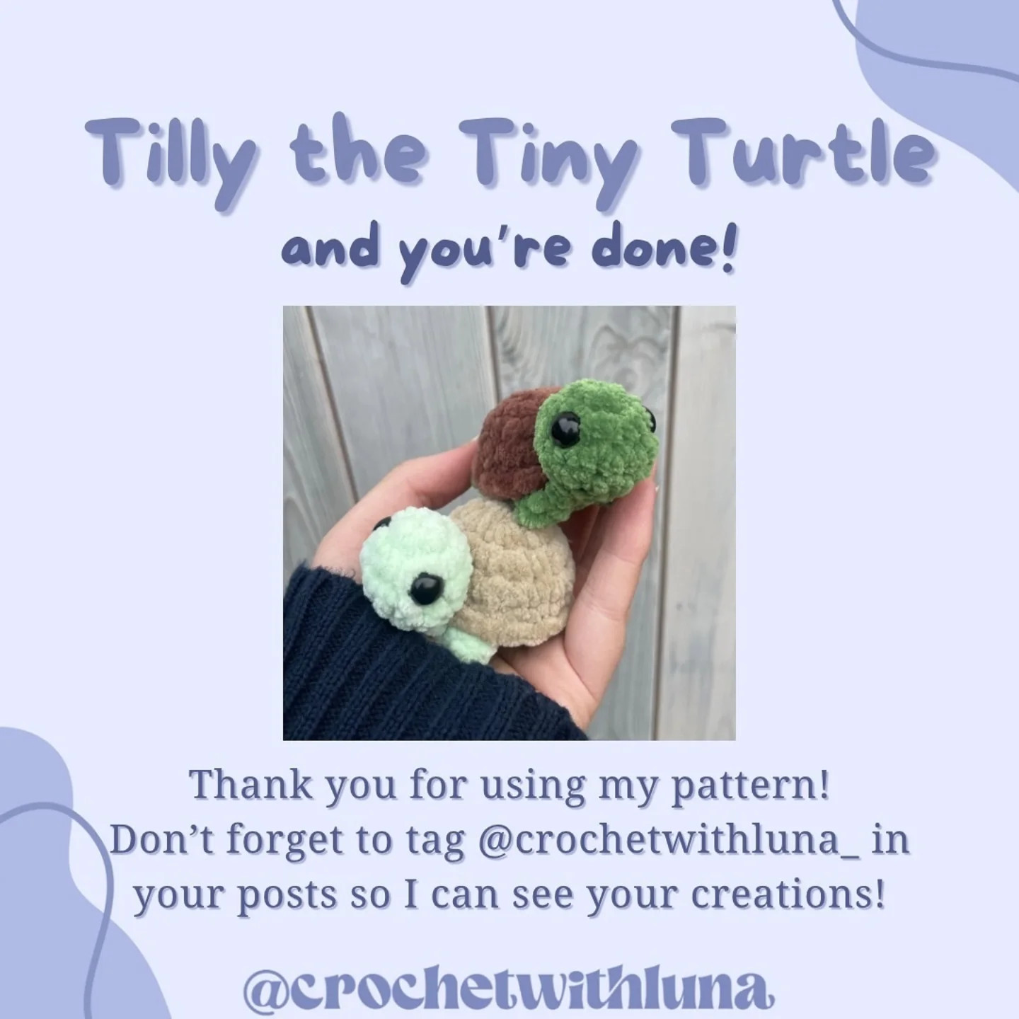 free no sew tilly the tiny turtle