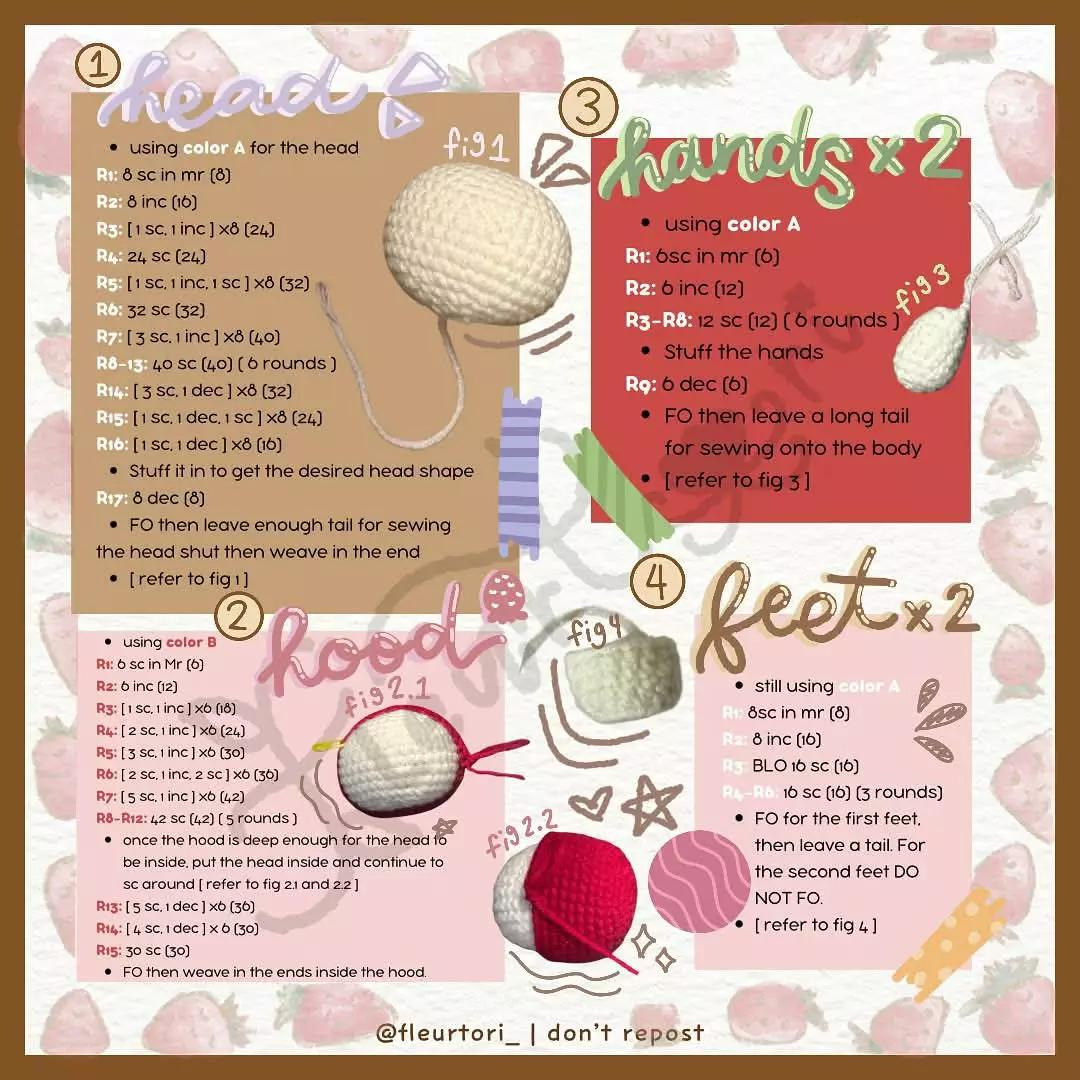 free pattern 2 in 1 strawbunni straw meowry