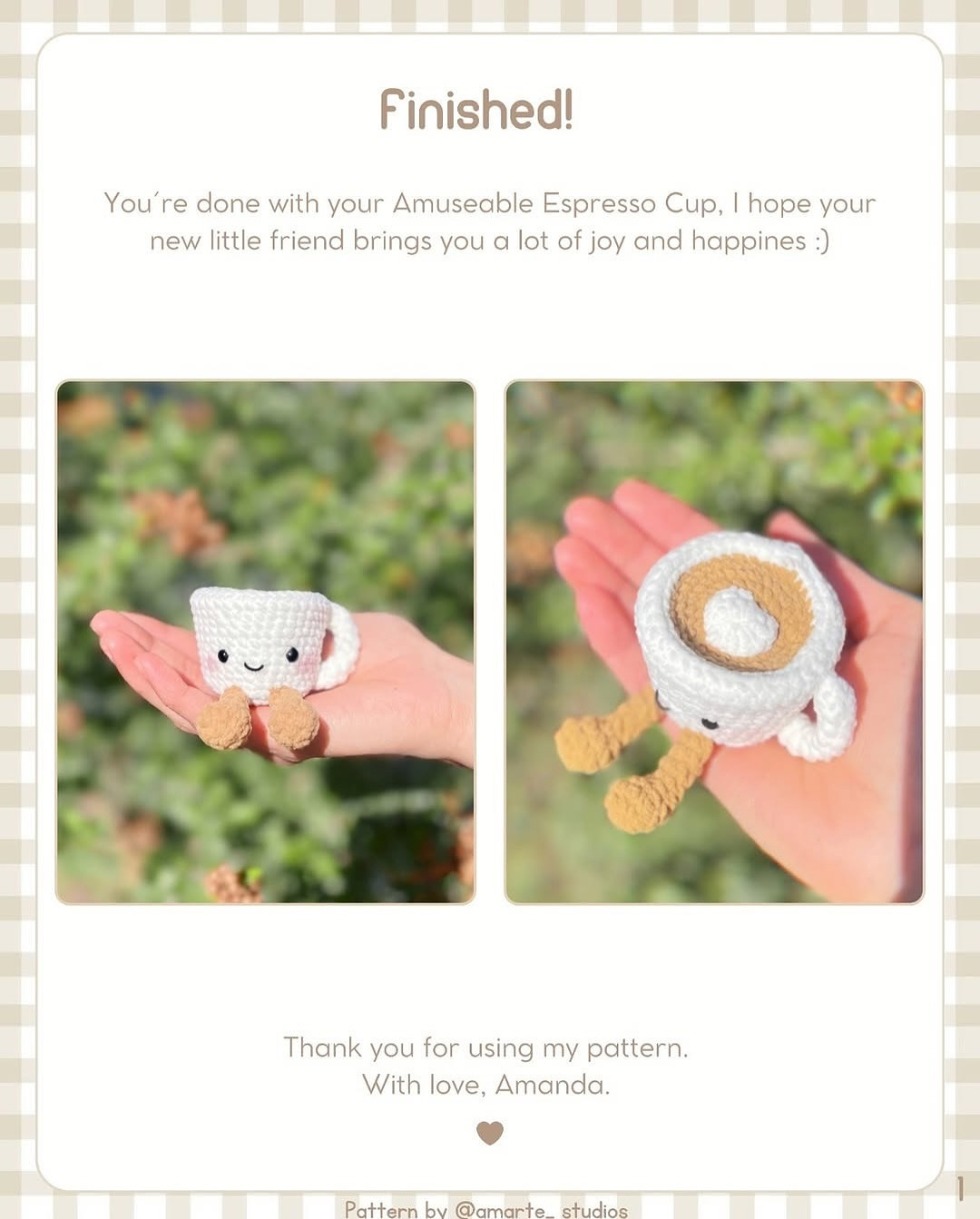 free pattern amuseable espresso cup