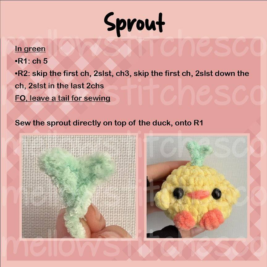 🌱💛FREE PATTERN!! baby sprout ducks crochet pattern💛🌱