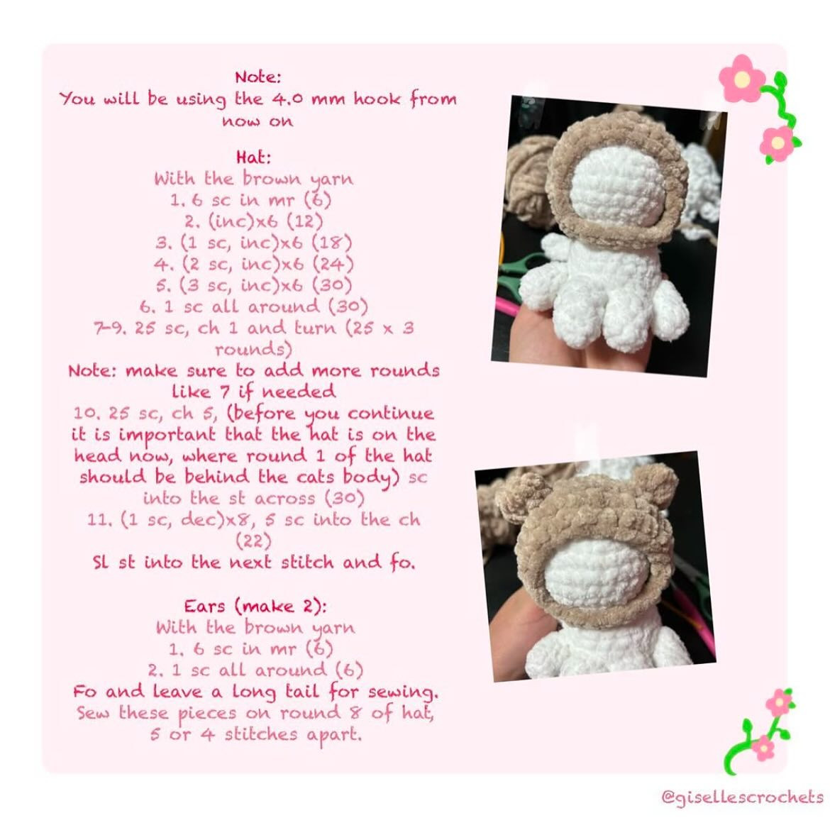 free pattern bear cat