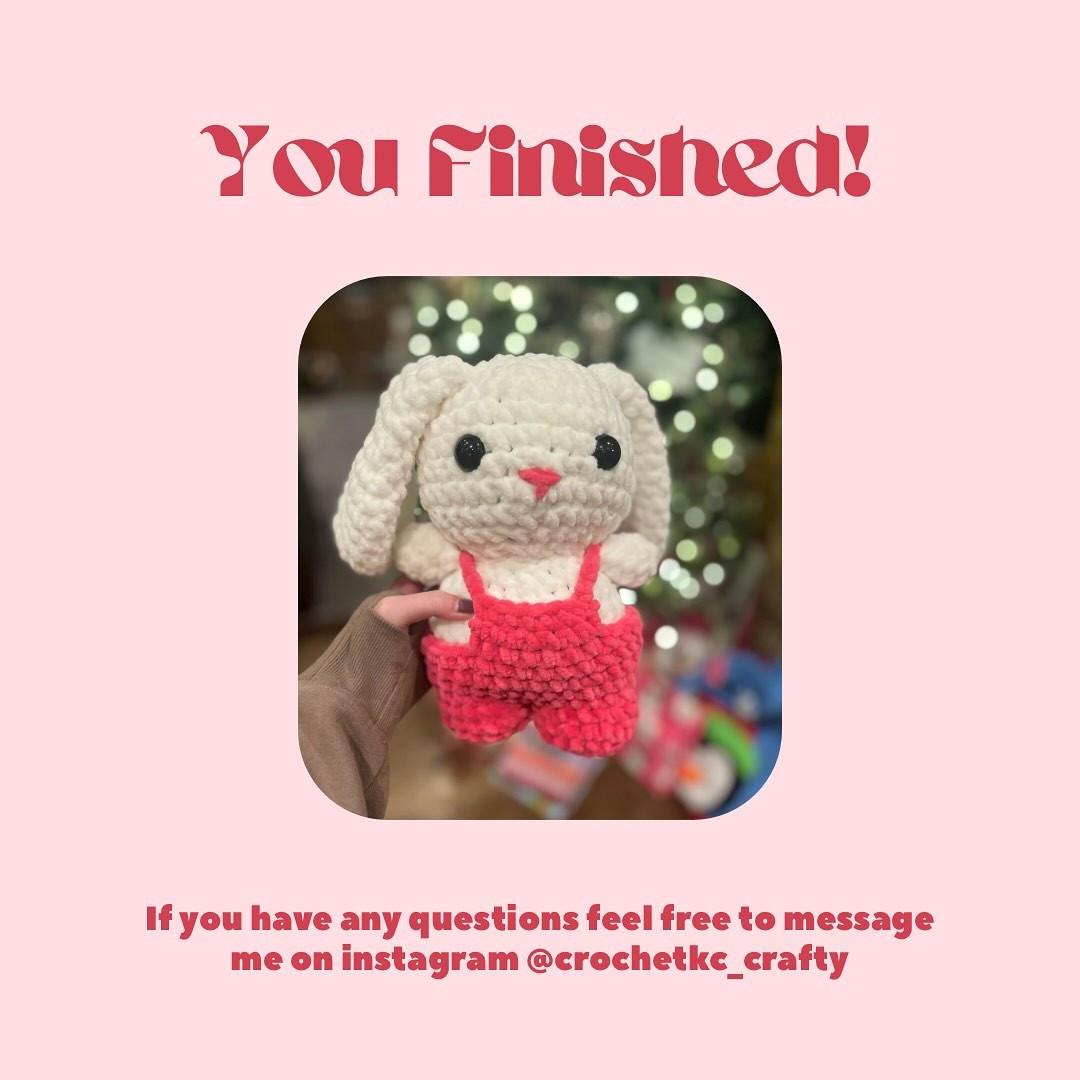 free pattern bunny in overall