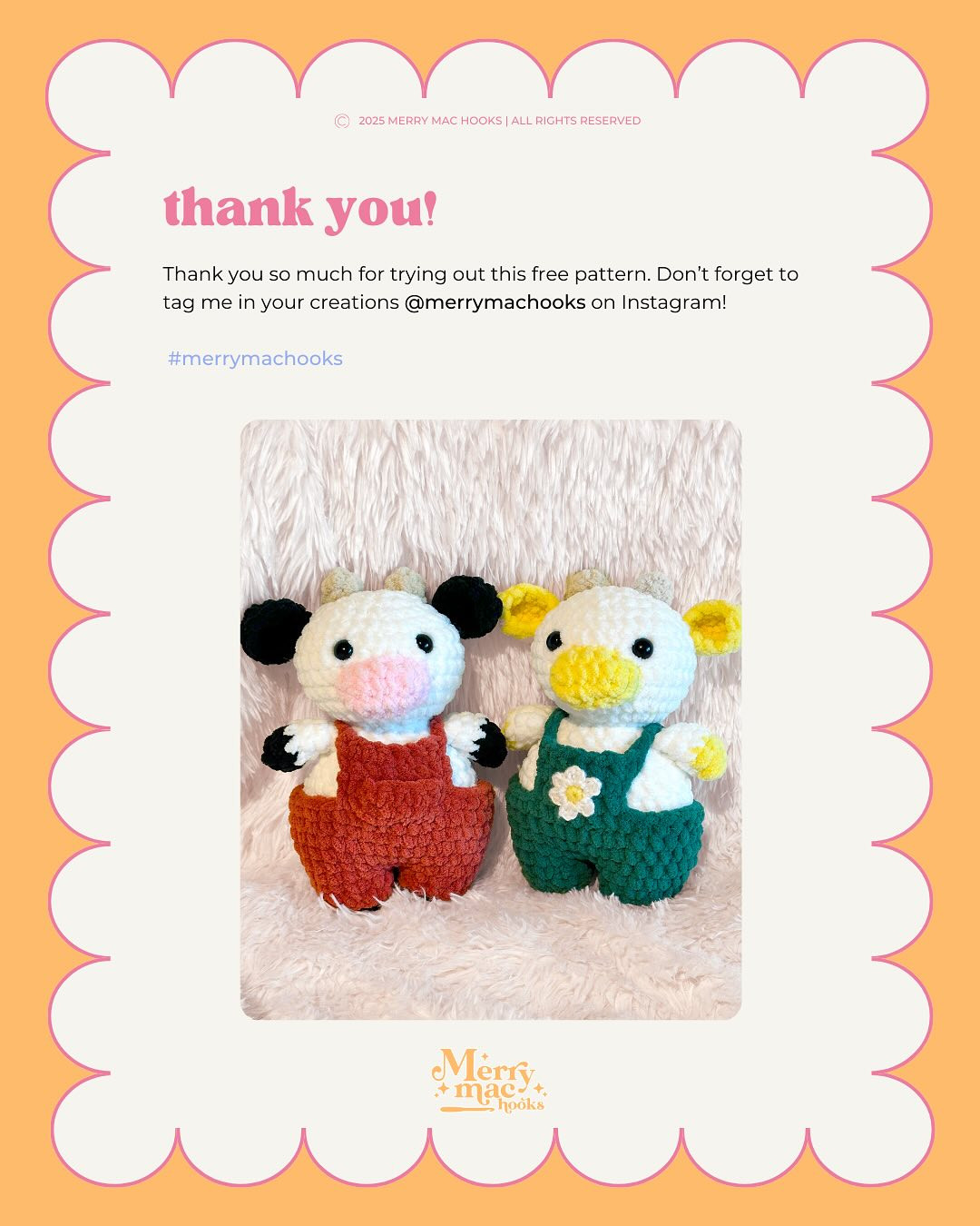 FREE PATTERN! - Free Classic Cow Overall Pattern Mod 🌼