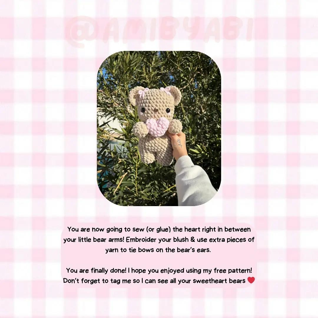 Free pattern (full) baby sweatheart bear