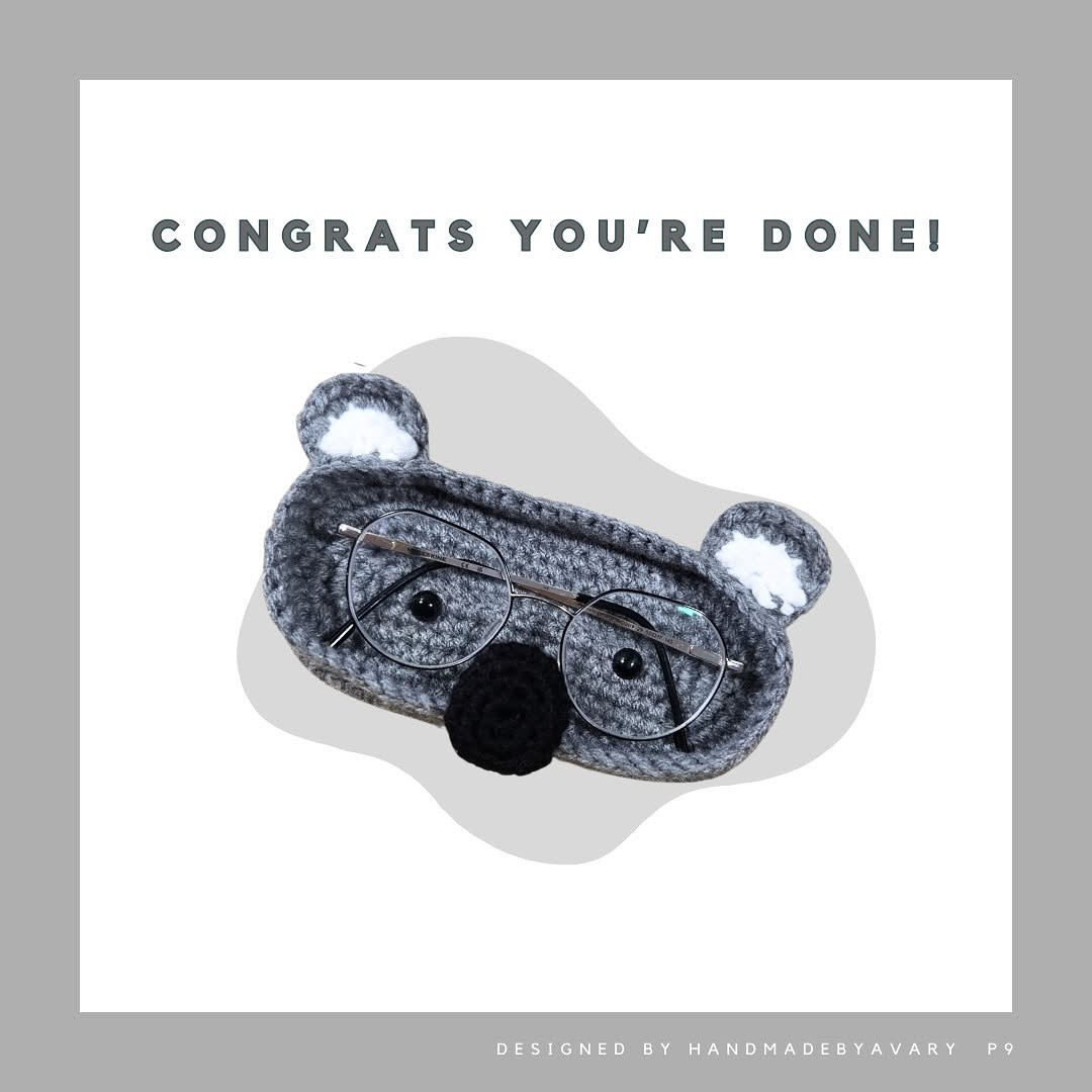 free pattern koala glasses holder