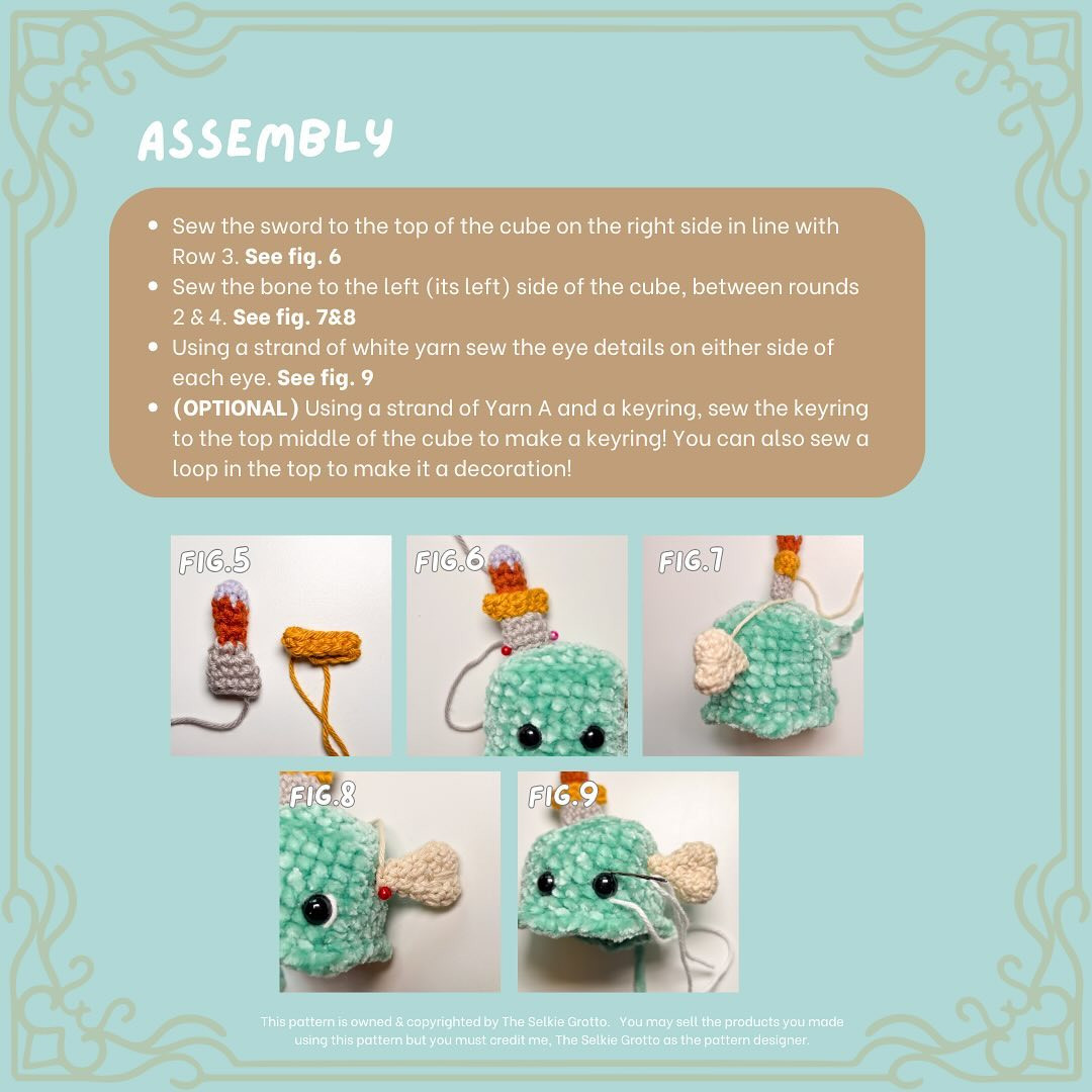 free pattern mini gelatinous cube + festive add - on