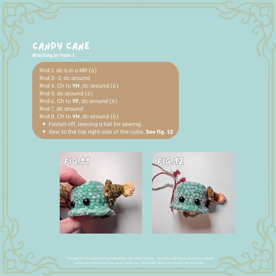 free pattern mini gelatinous cube + festive add - on