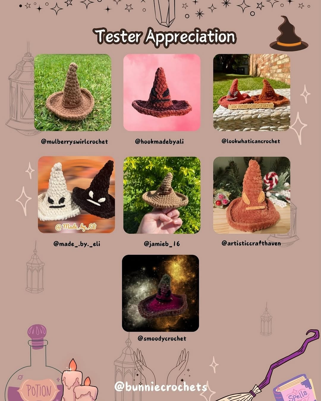 free pattern mini sorting hat