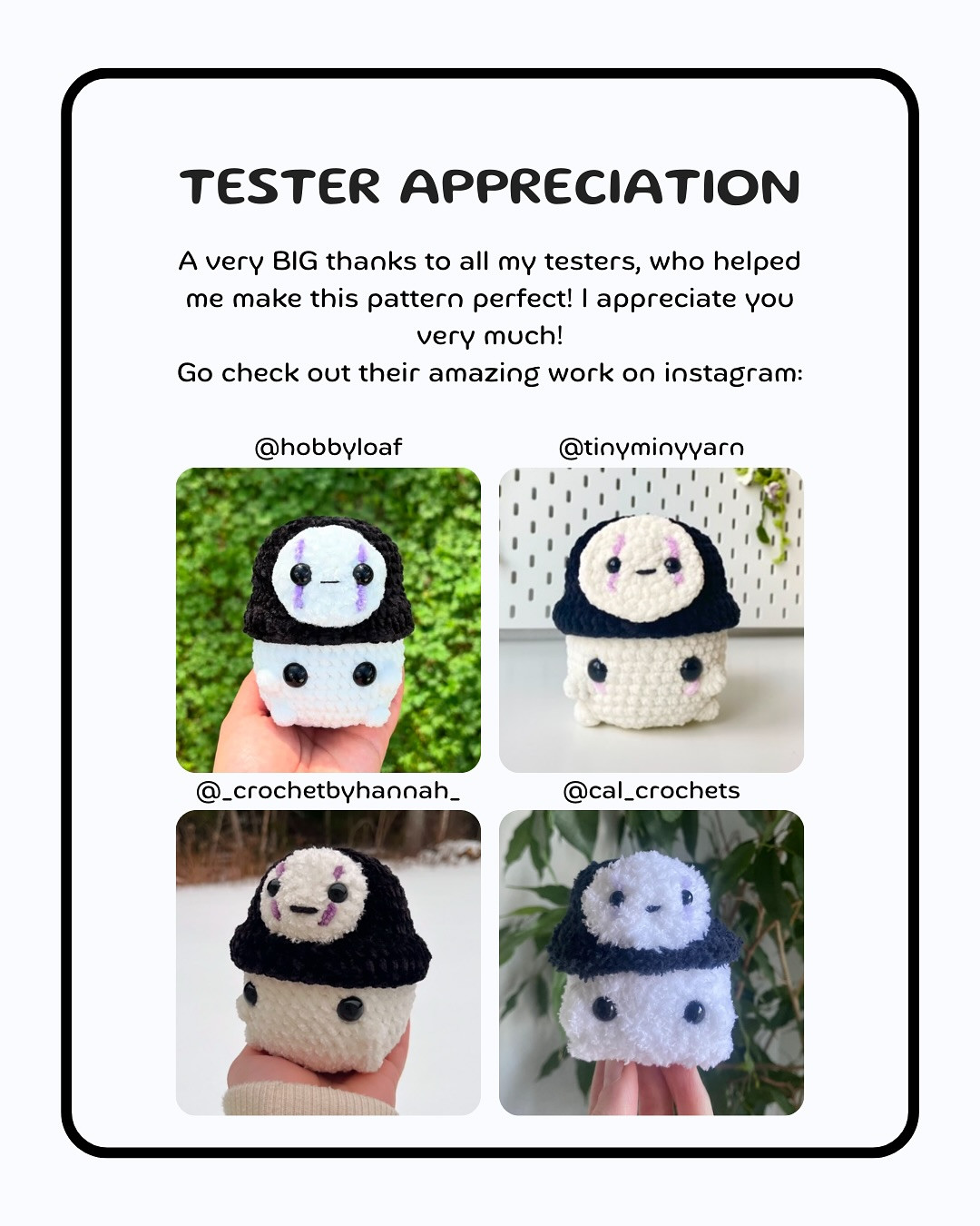 🖤FREE PATTERN | No Face Marshmallow🖤