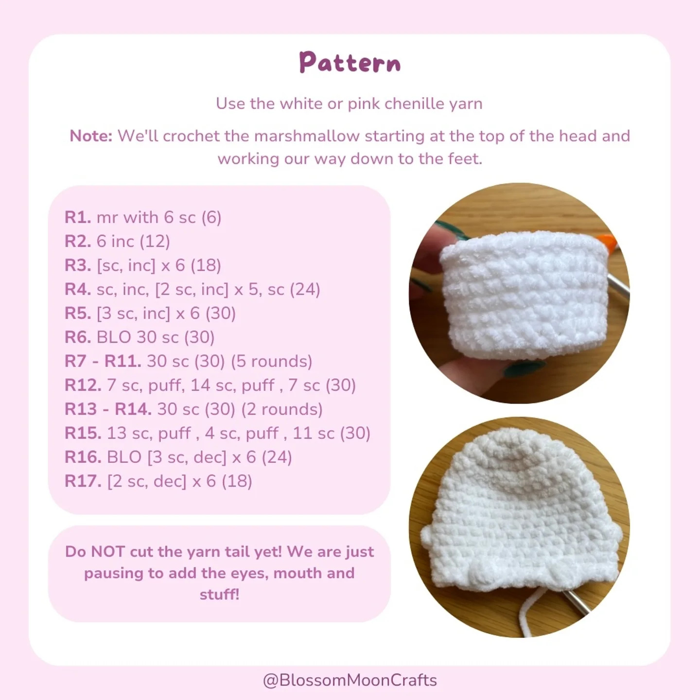 free pattern no sew cheeky marshmallow