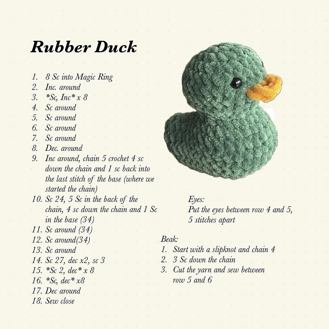 free pattern rubber duck