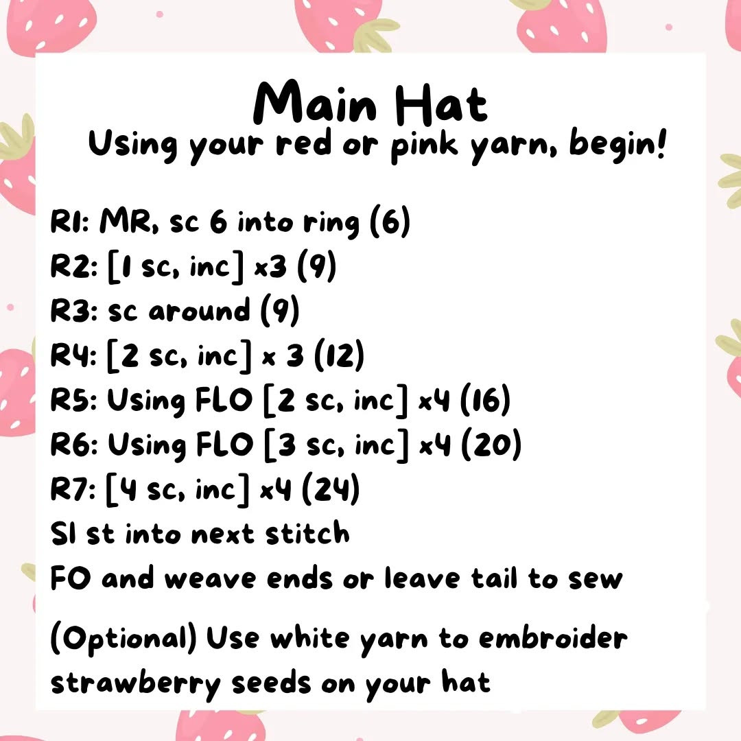 free pattern stawberry hat derp the duck pattern