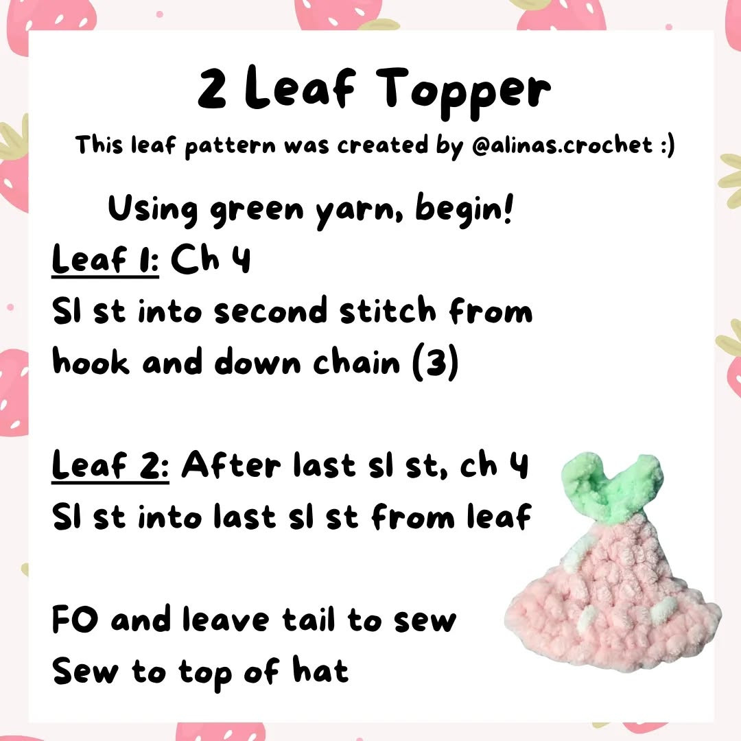 free pattern stawberry hat derp the duck pattern