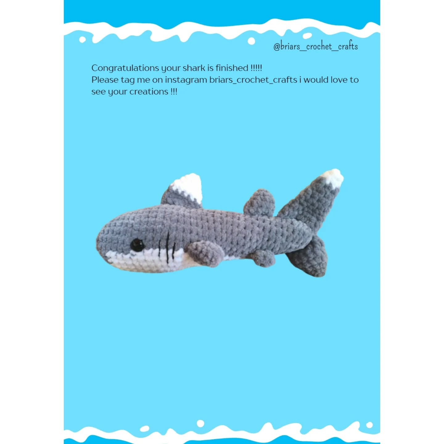 free pattern white tip shark