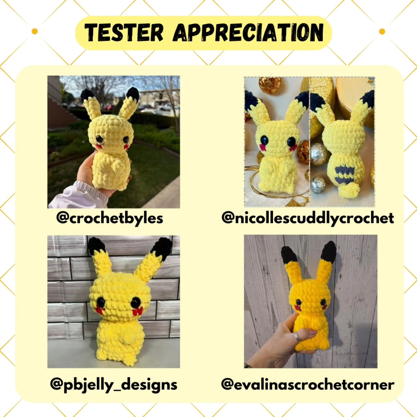 Free Pikachu Pattern low sew