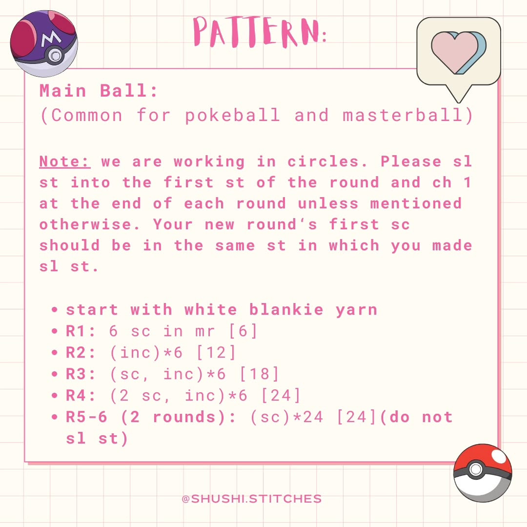 ✨️FREE POKEBALL + MASTERBALL CROCHET PATTERN BUNDLE ✨️