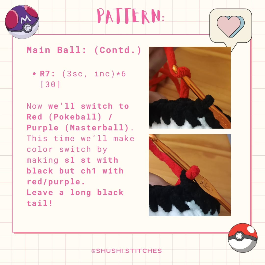 ✨️FREE POKEBALL + MASTERBALL CROCHET PATTERN BUNDLE ✨️