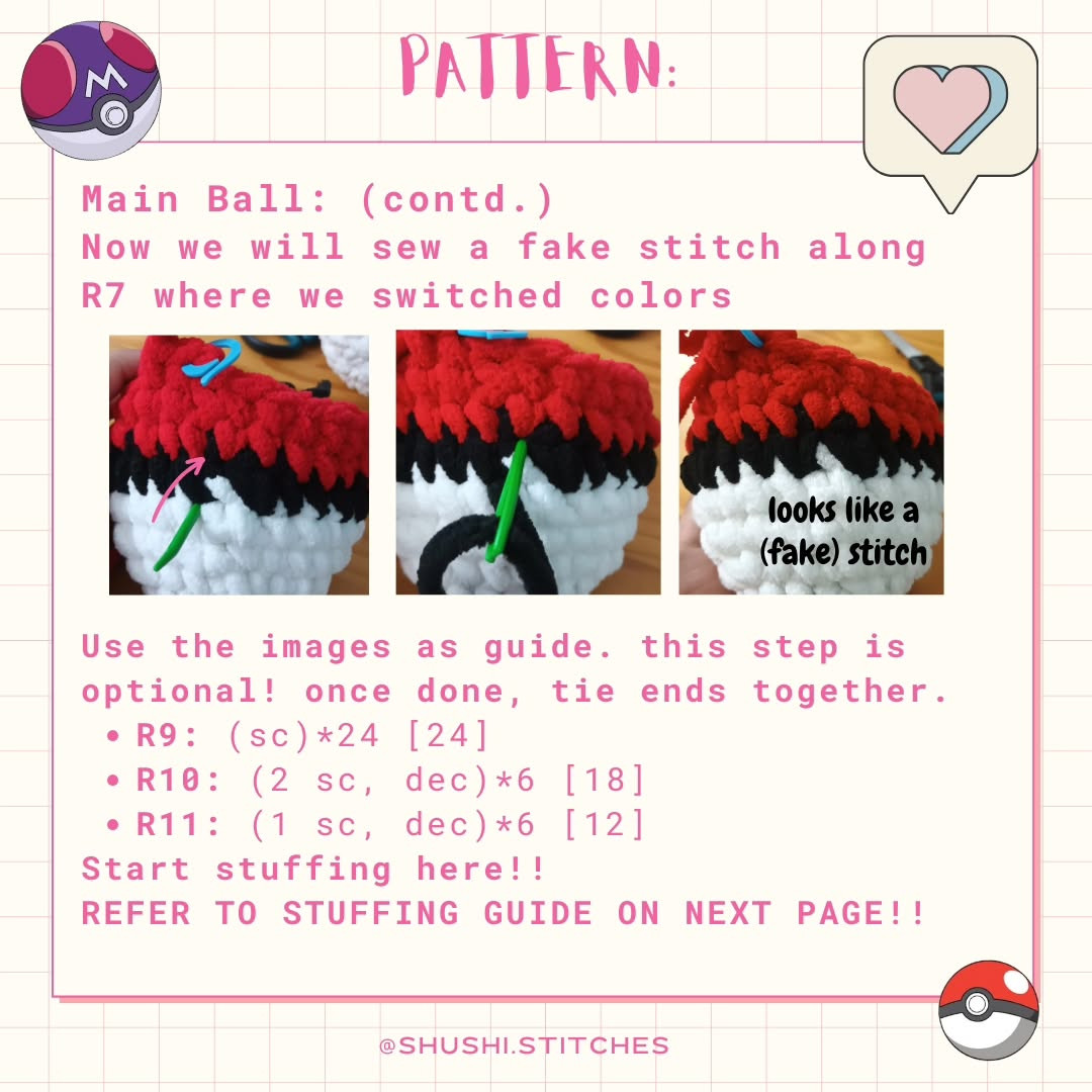 ✨️FREE POKEBALL + MASTERBALL CROCHET PATTERN BUNDLE ✨️