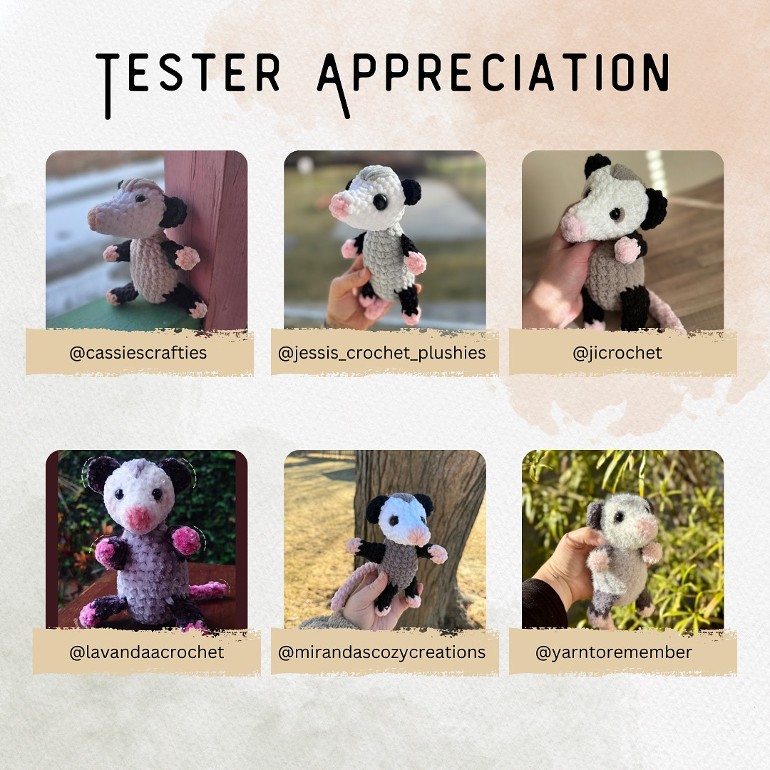 ✨ FREE POSSUM CROCHET PATTERN ✨