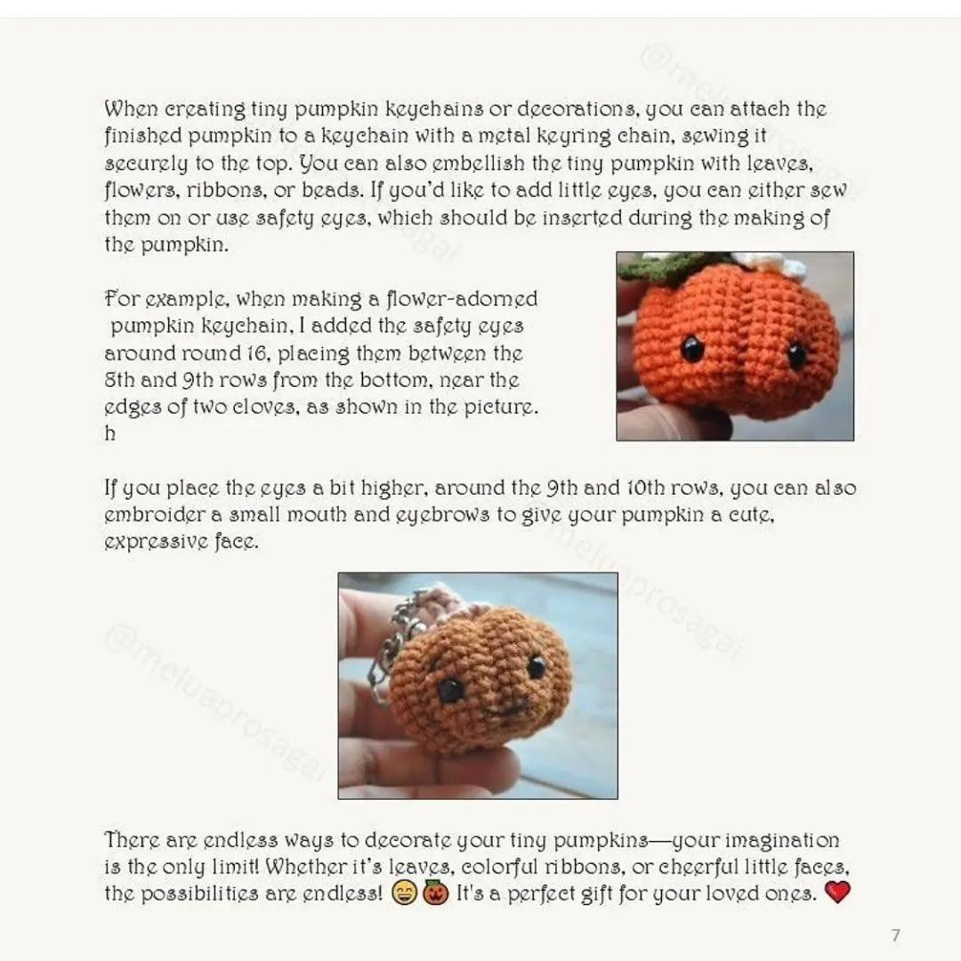 Free Pumpkin Keychain Pattern