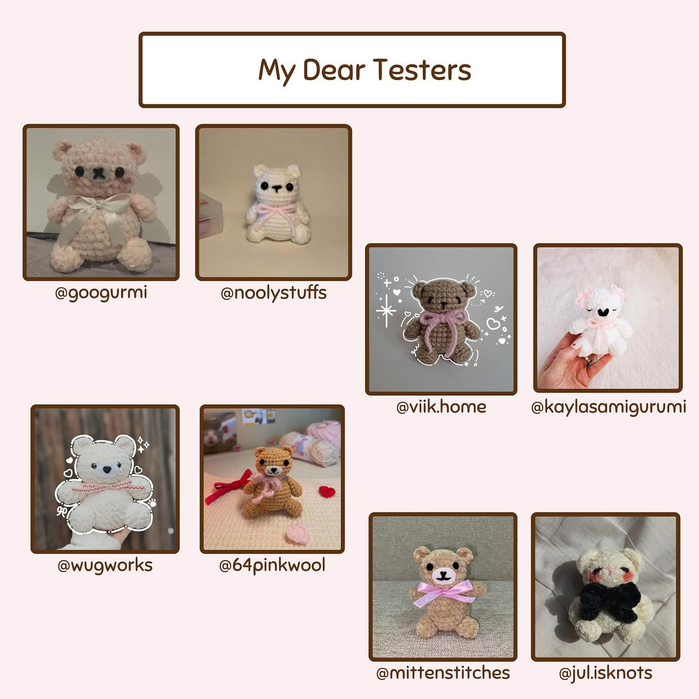 Free Valentines teddy pattern💘