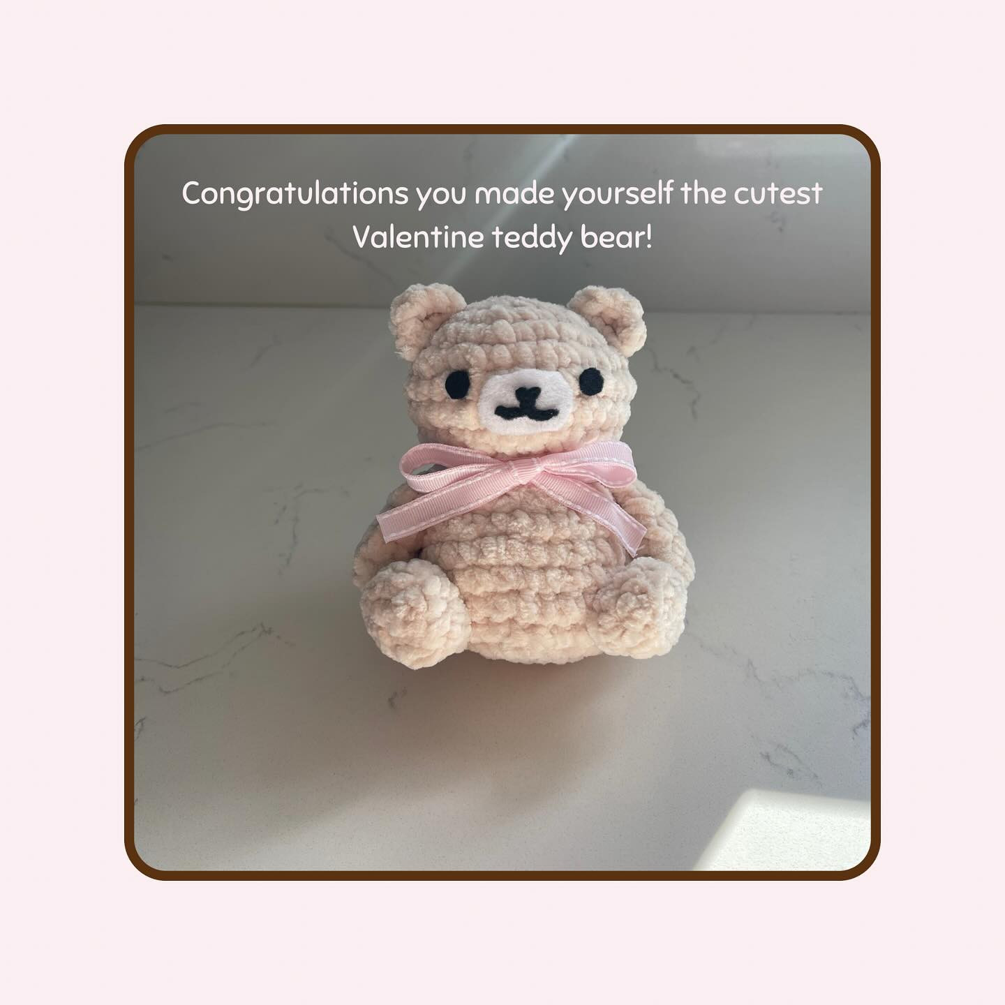 Free Valentines teddy pattern💘