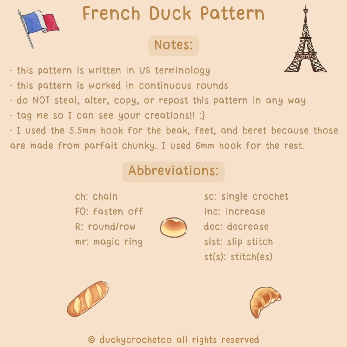 french duck pattern