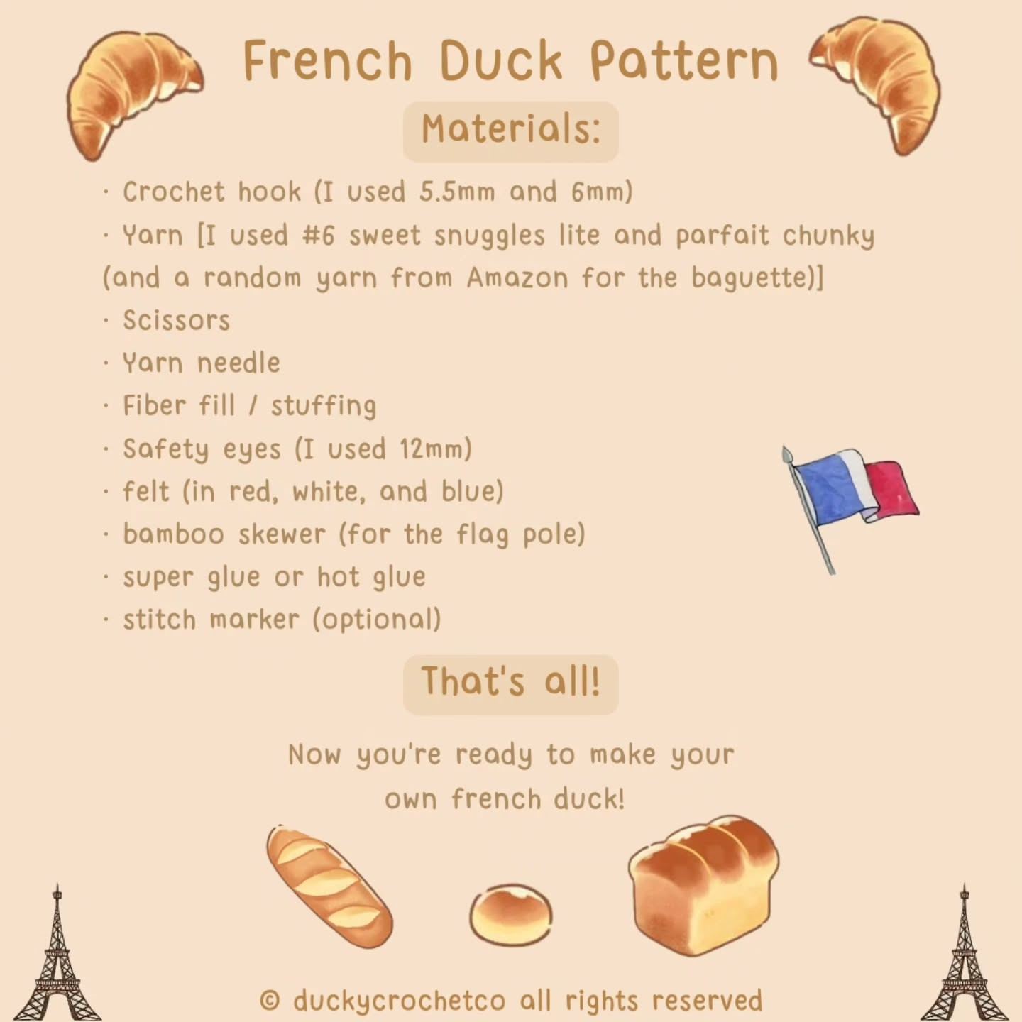 french duck pattern