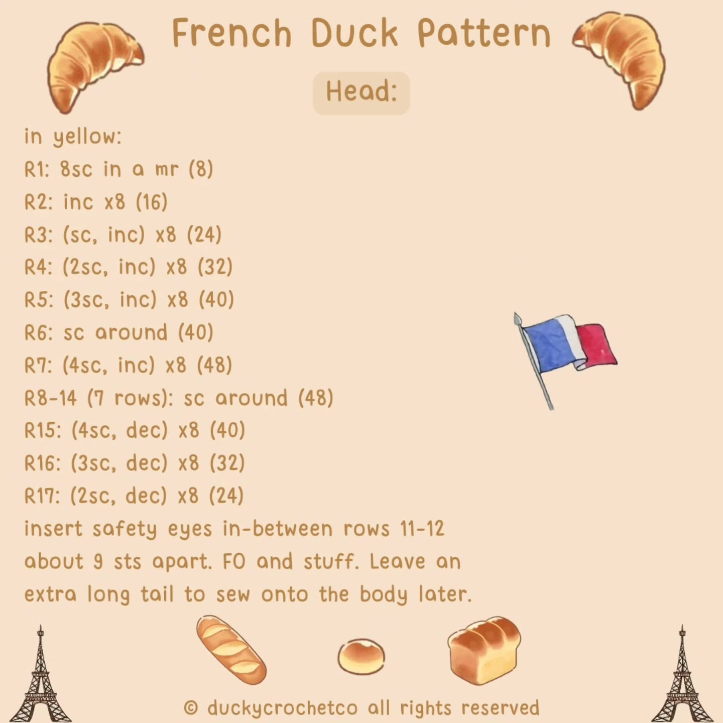 french duck pattern