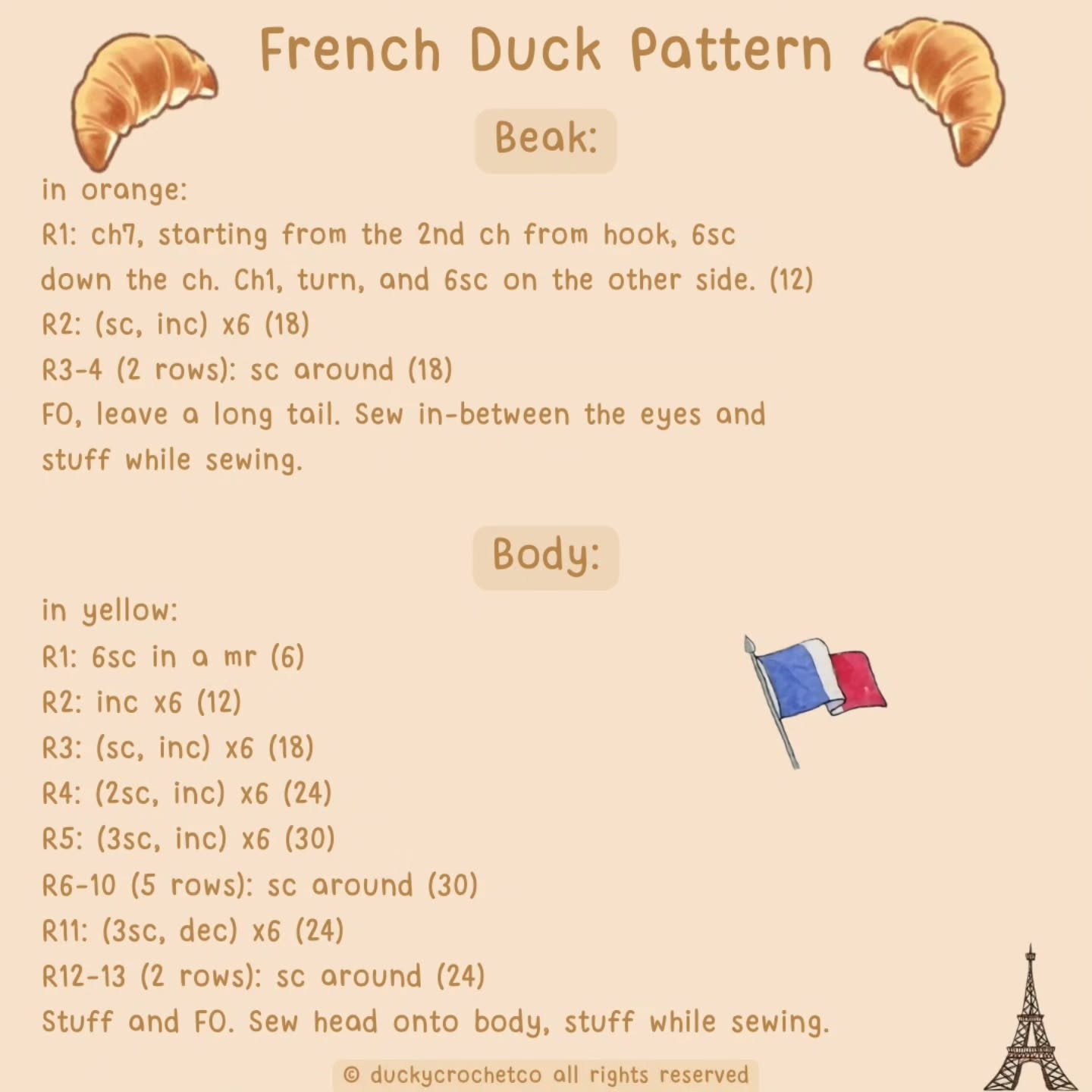 french duck pattern