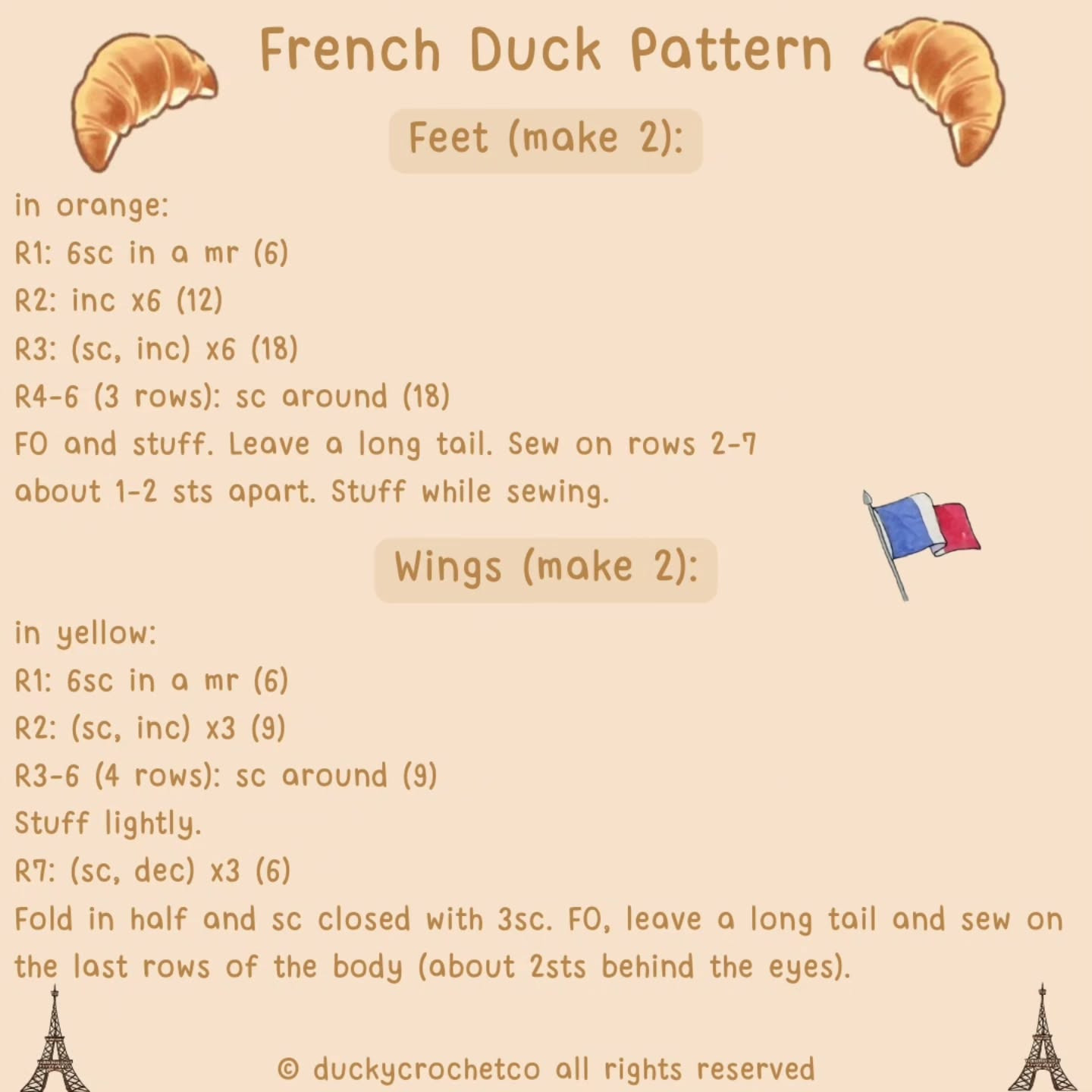 french duck pattern