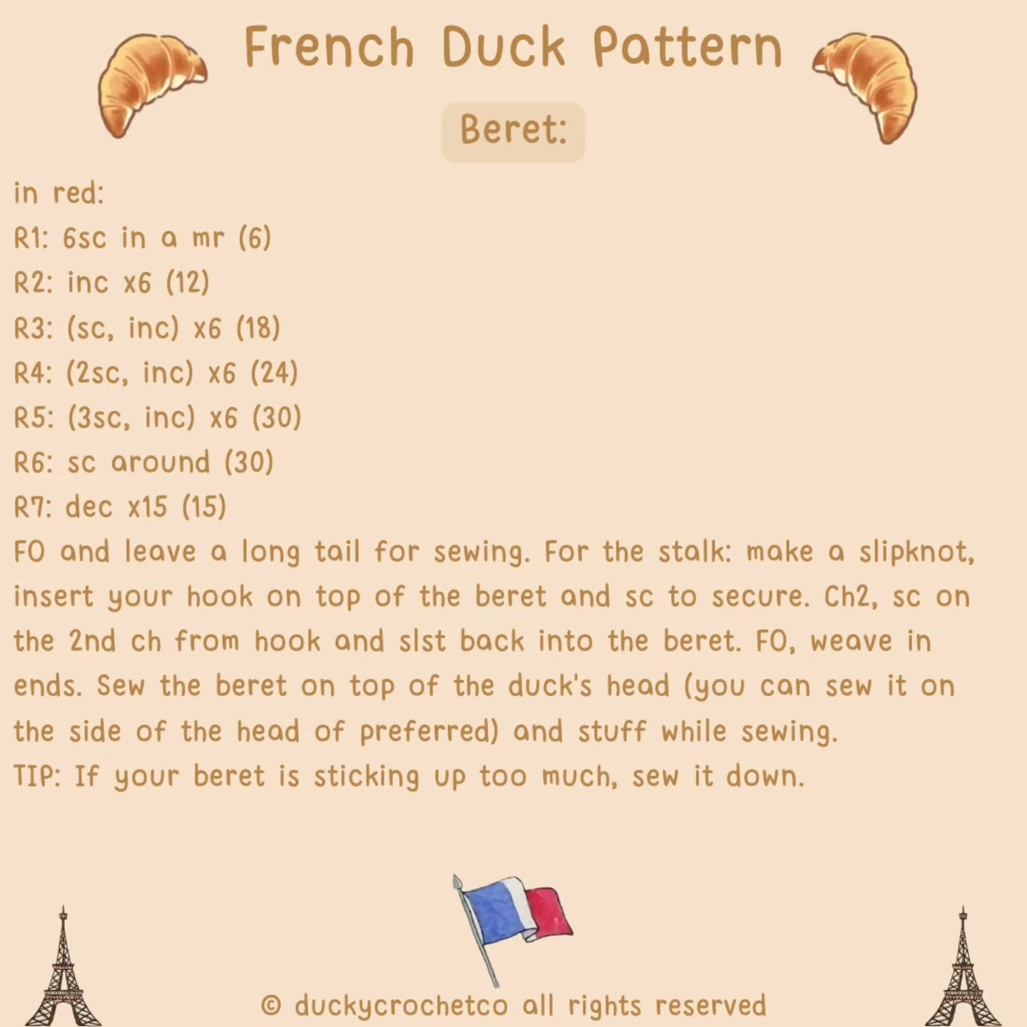 french duck pattern