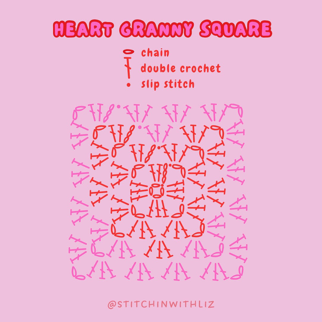 heart granny square