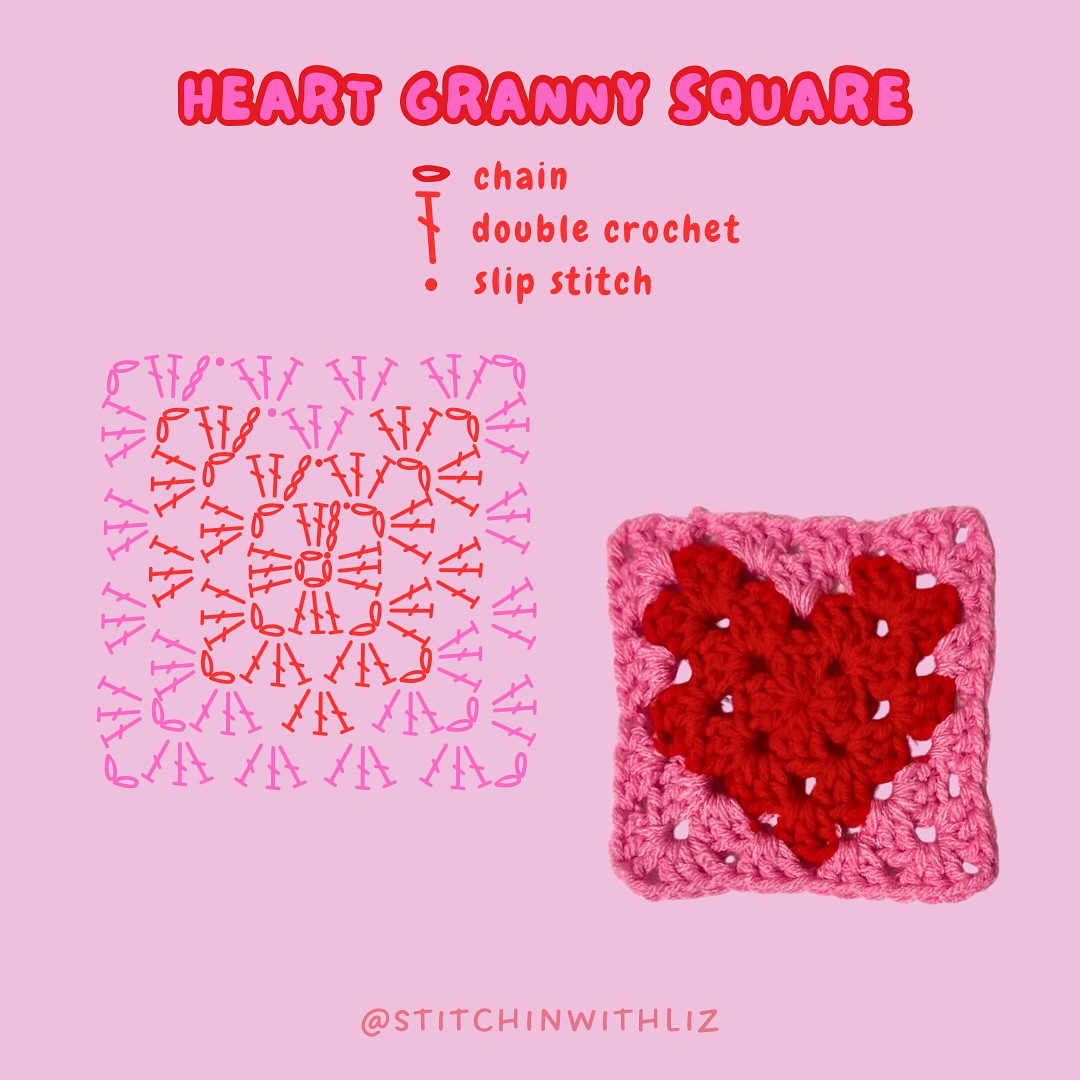 heart granny square