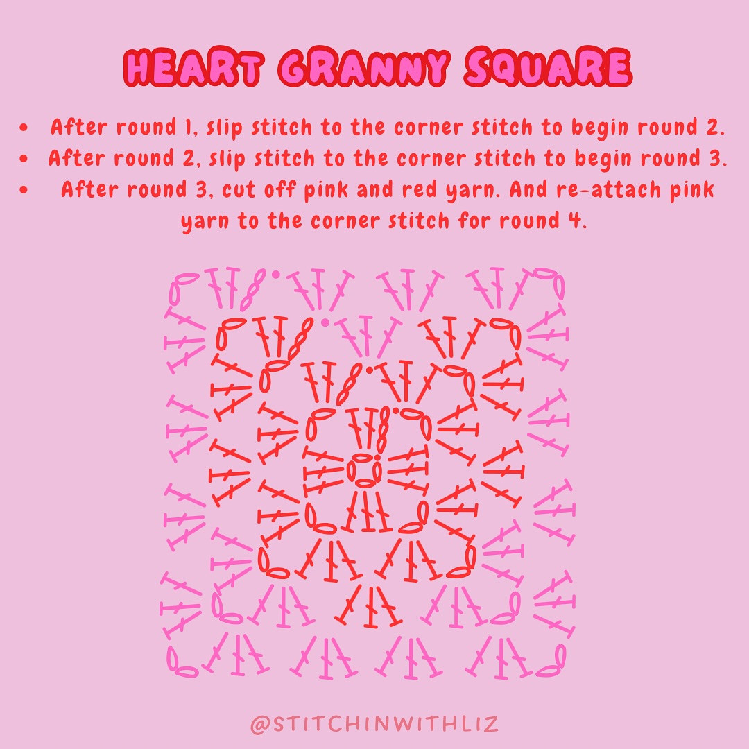 heart granny square