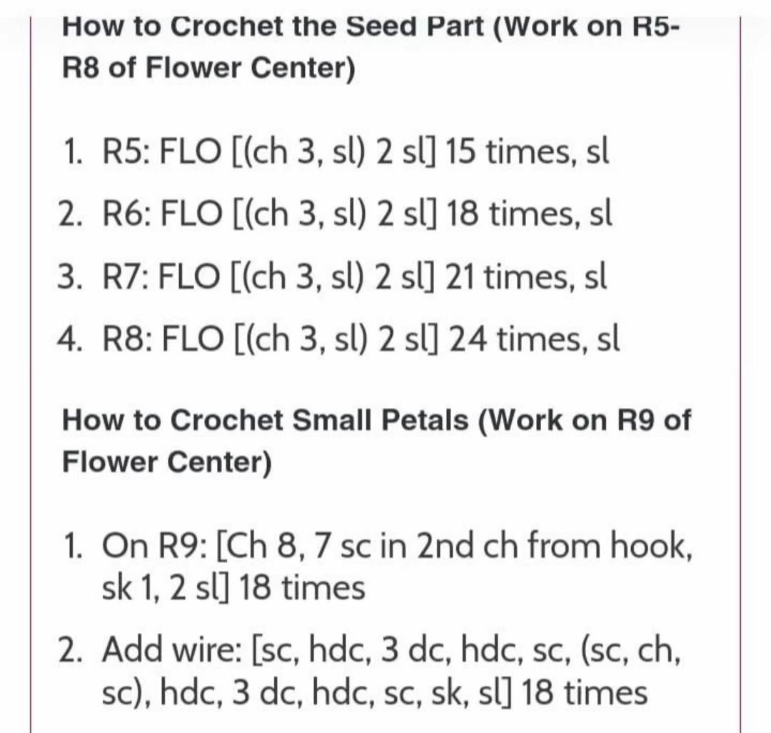 how to crochet a flower base sunflower