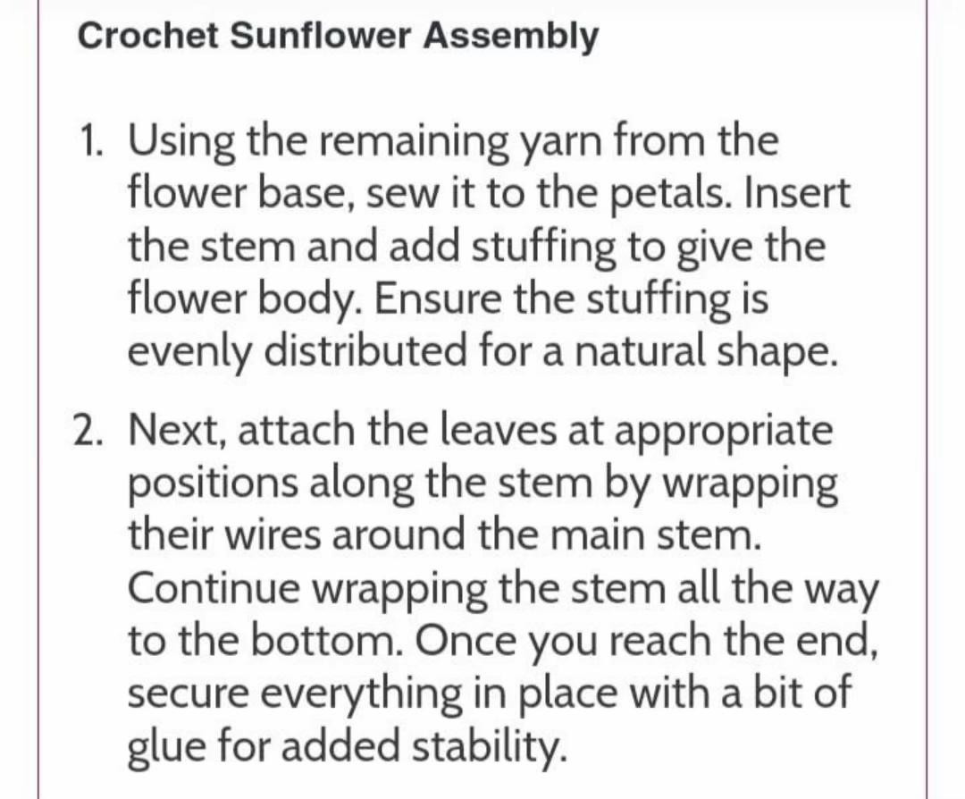 how to crochet a flower base sunflower