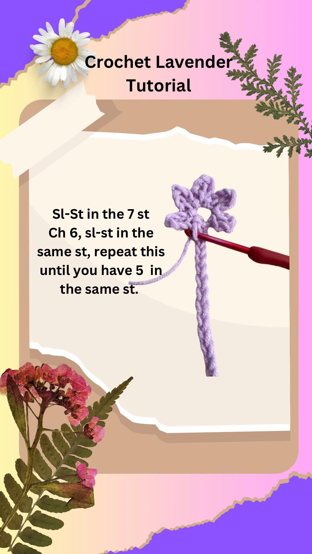 How to crochet sinple Lavender Crpchet Crochet Lavender flower