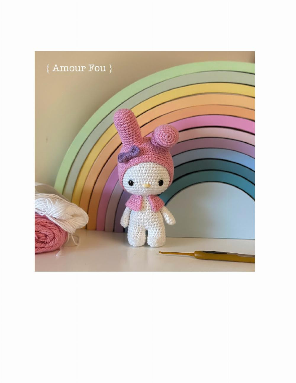 My Melody crochet pattern