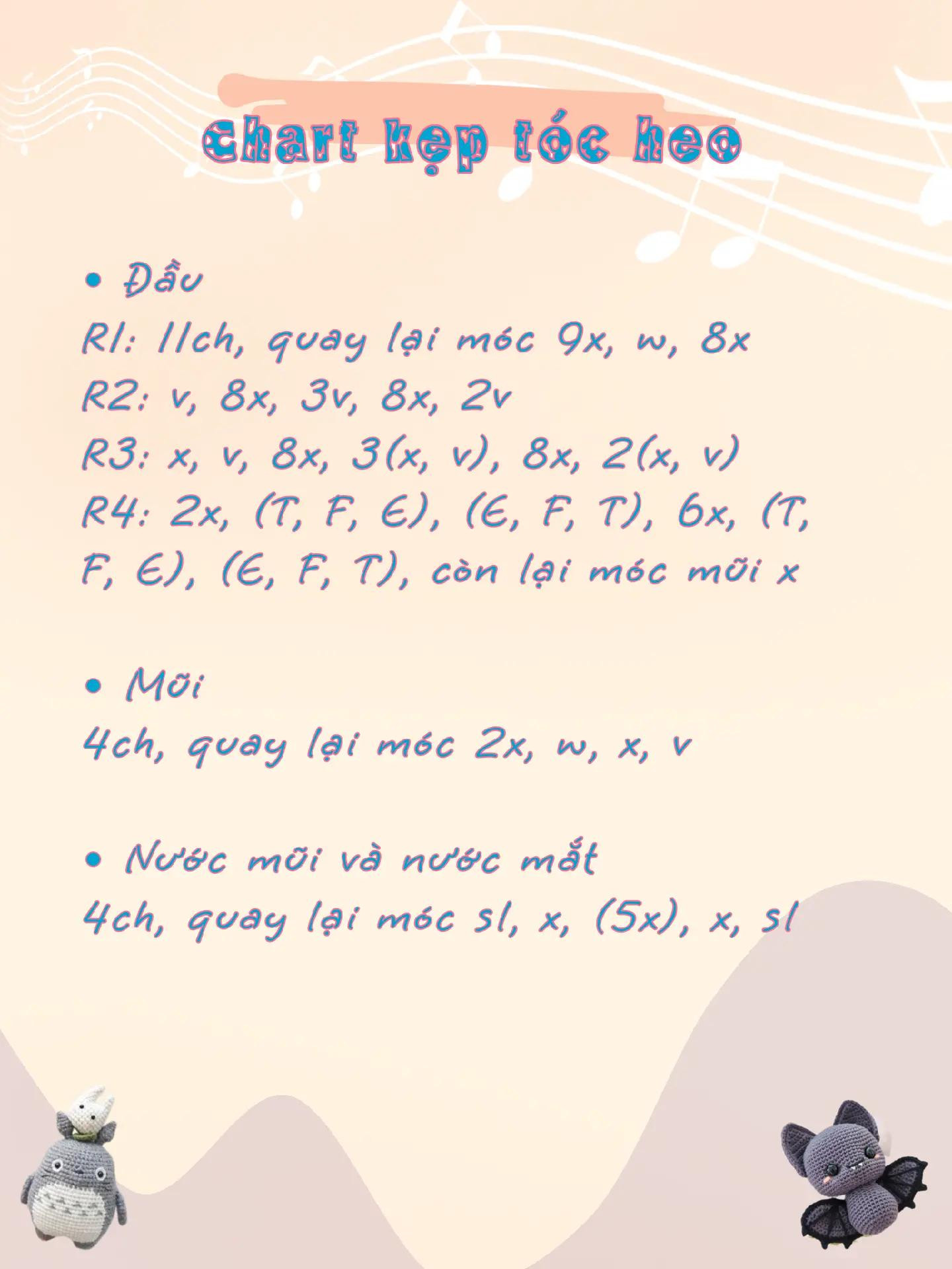 Ngày 68: Chart móc len Kẹp tóc heo #handmade #len #pig