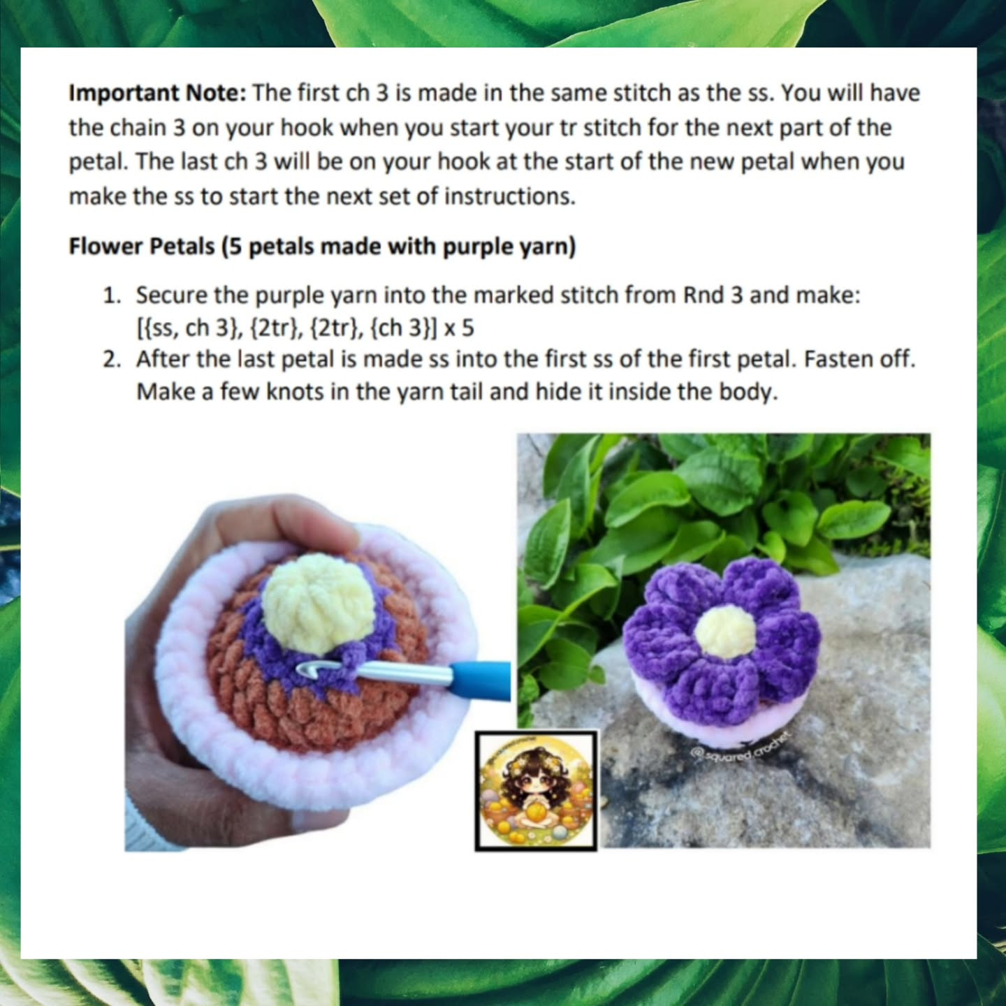 no sew viola the violet crochet pattern